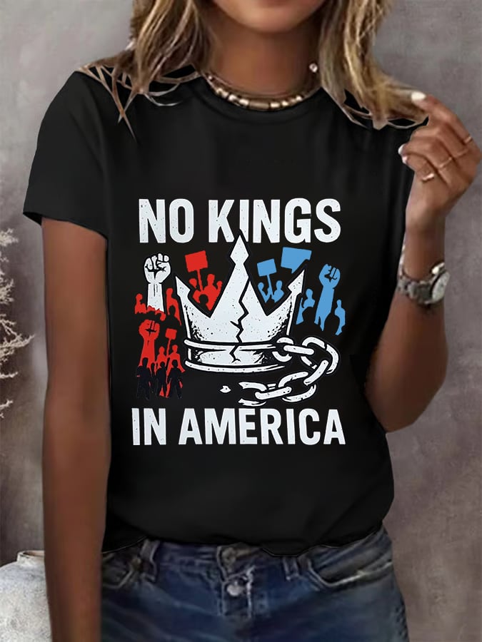 We Serve For The Country Not For The King Print T-Shirt