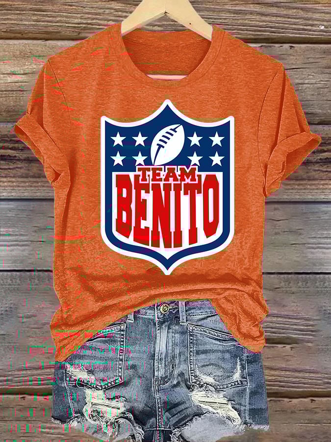 Women's Team Benito Puerto Rico Print Casual Tee