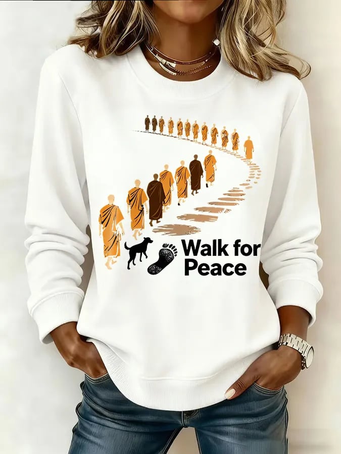 Women's Walk For Peace Art Print Sweatshirt