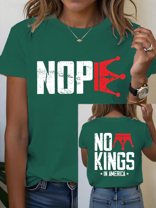 🔥Buy 3 Get 15% Off Women's No Kings In America T-Shirt