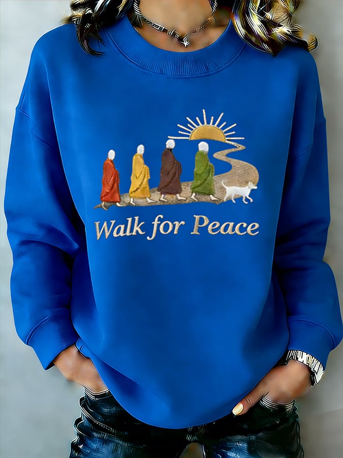 Women's Walk For Peace Art Print Sweatshirt