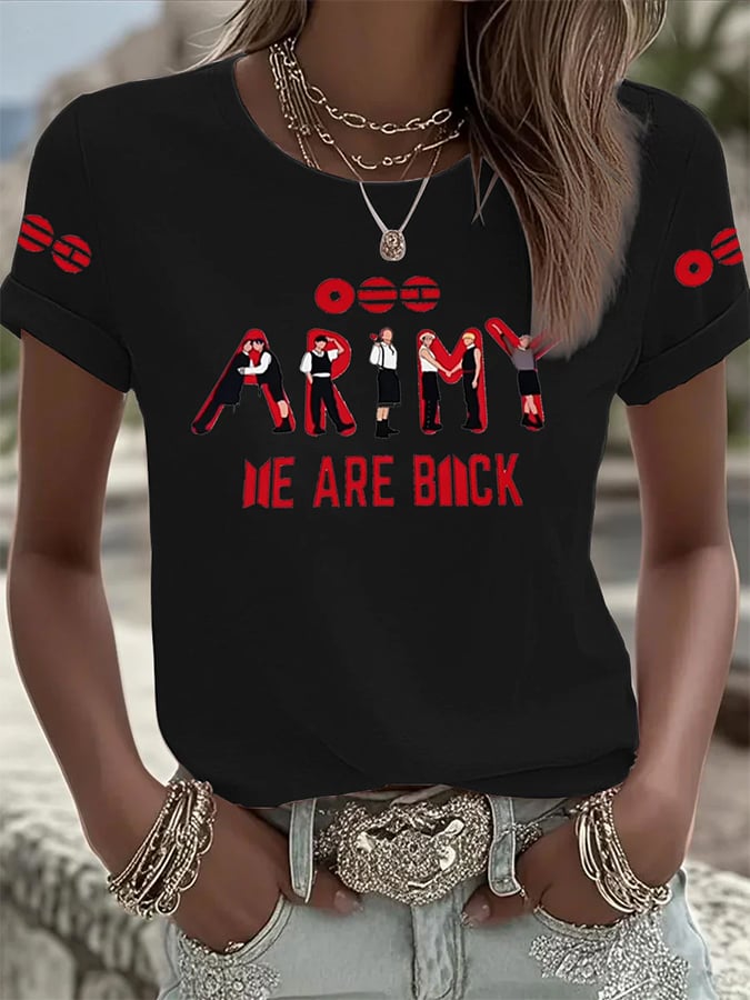 🔥Buy 3 Get 15% Off🔥Women's BTS Fan Print Short-Sleeve T-Shirt