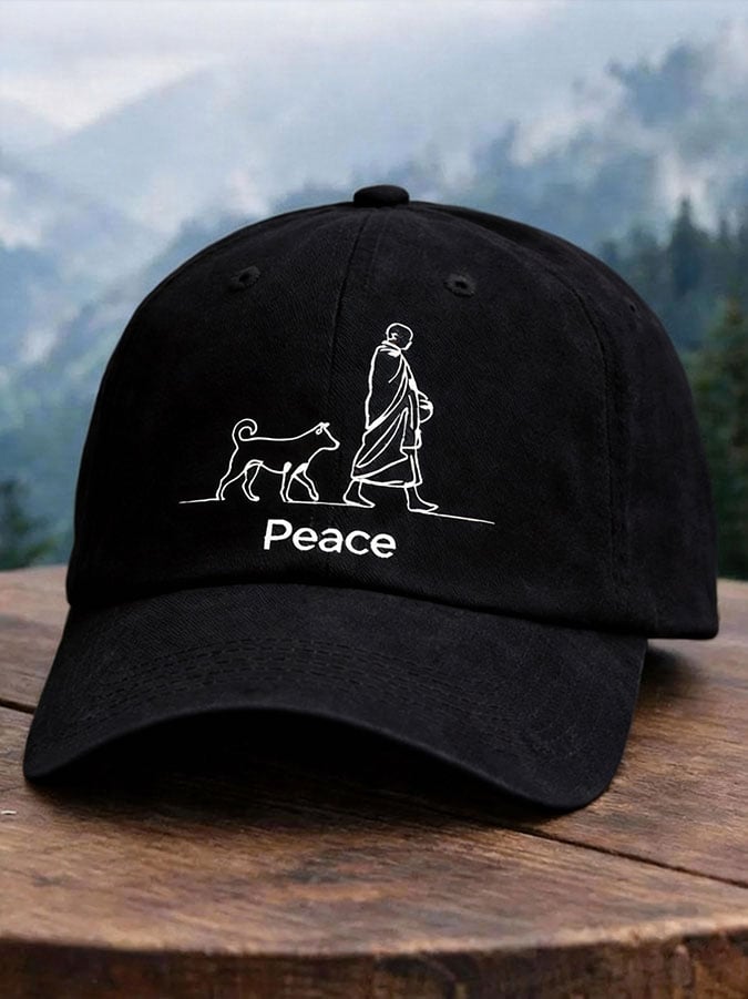 Walk For Peace Printed Casual Hat