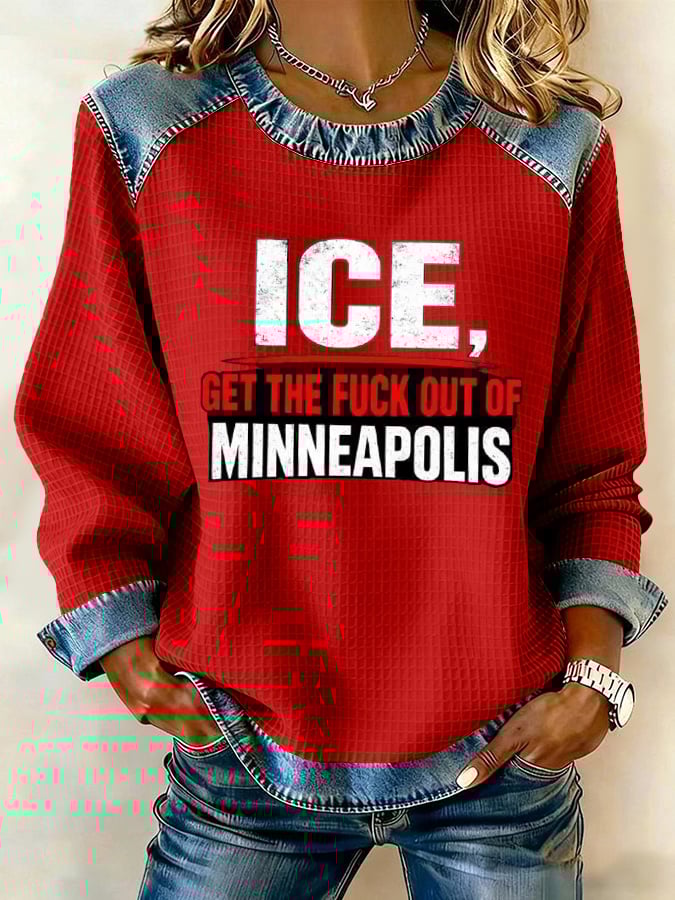 Women's Justice For Her Print Casual Sweatshirt