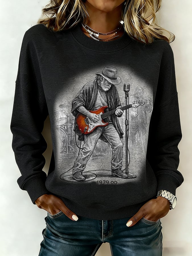 ๐ฅBuy 3 Get 15% Off Women's Commemorative Bob Weir Print Sweatshirt
