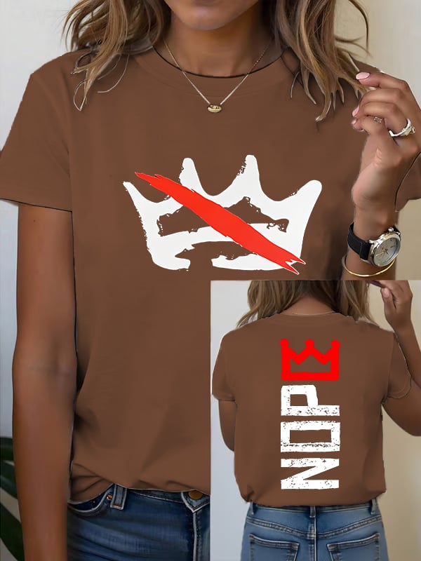 🔥Buy 3 Get 15% Off Women's America has no kings Printed Casual T-Shirt