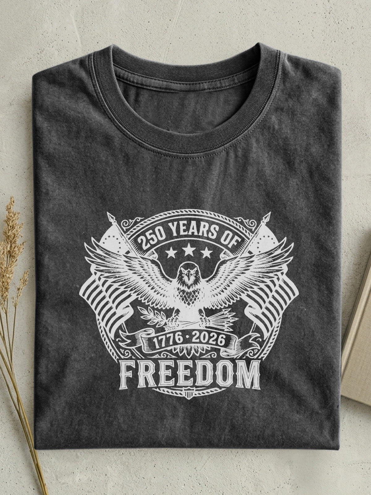 Vintage Usa 250th Anniversary Cotton Short Sleeve T-shirt