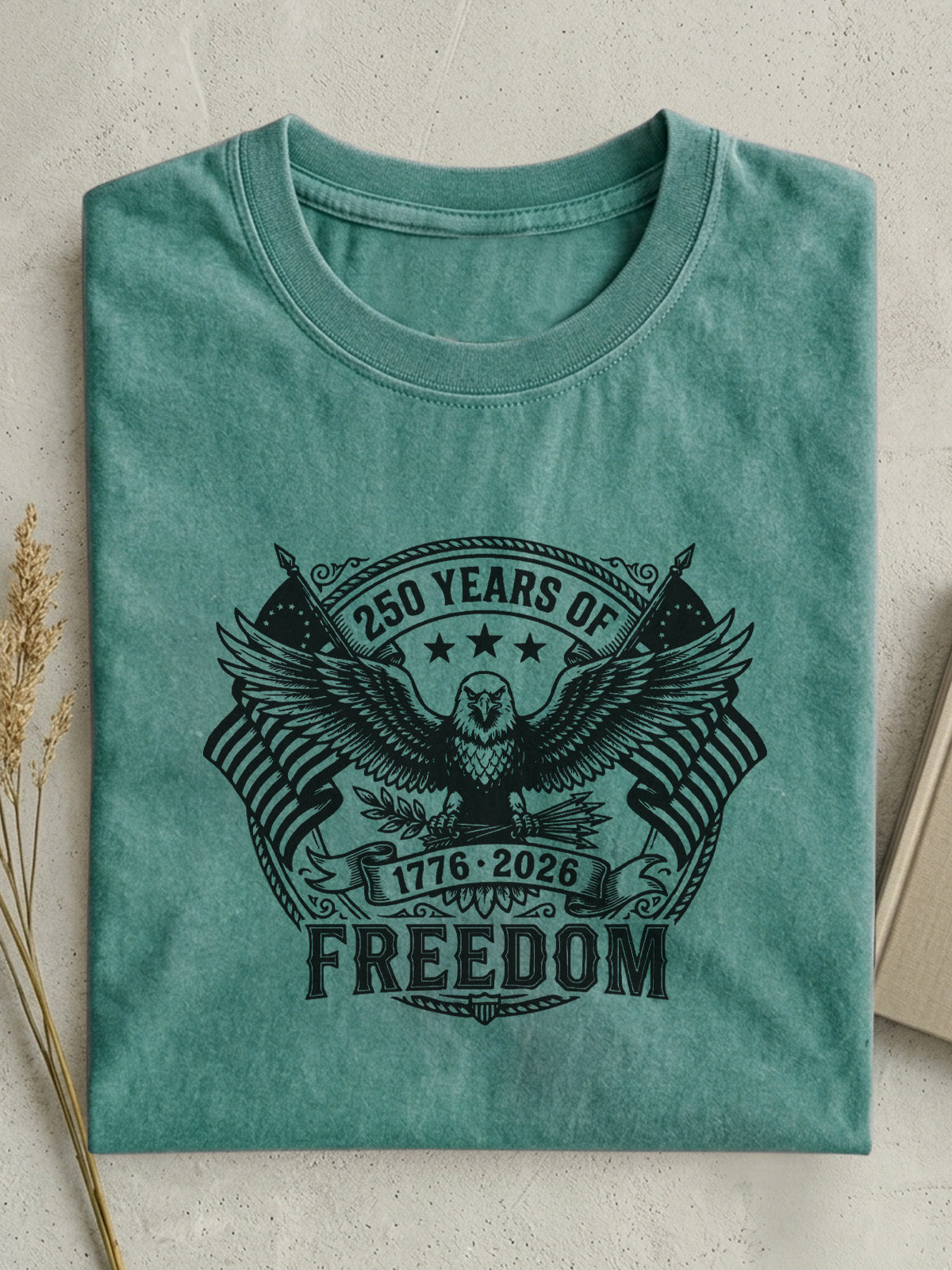 Vintage Usa 250th Anniversary Cotton Short Sleeve T-shirt