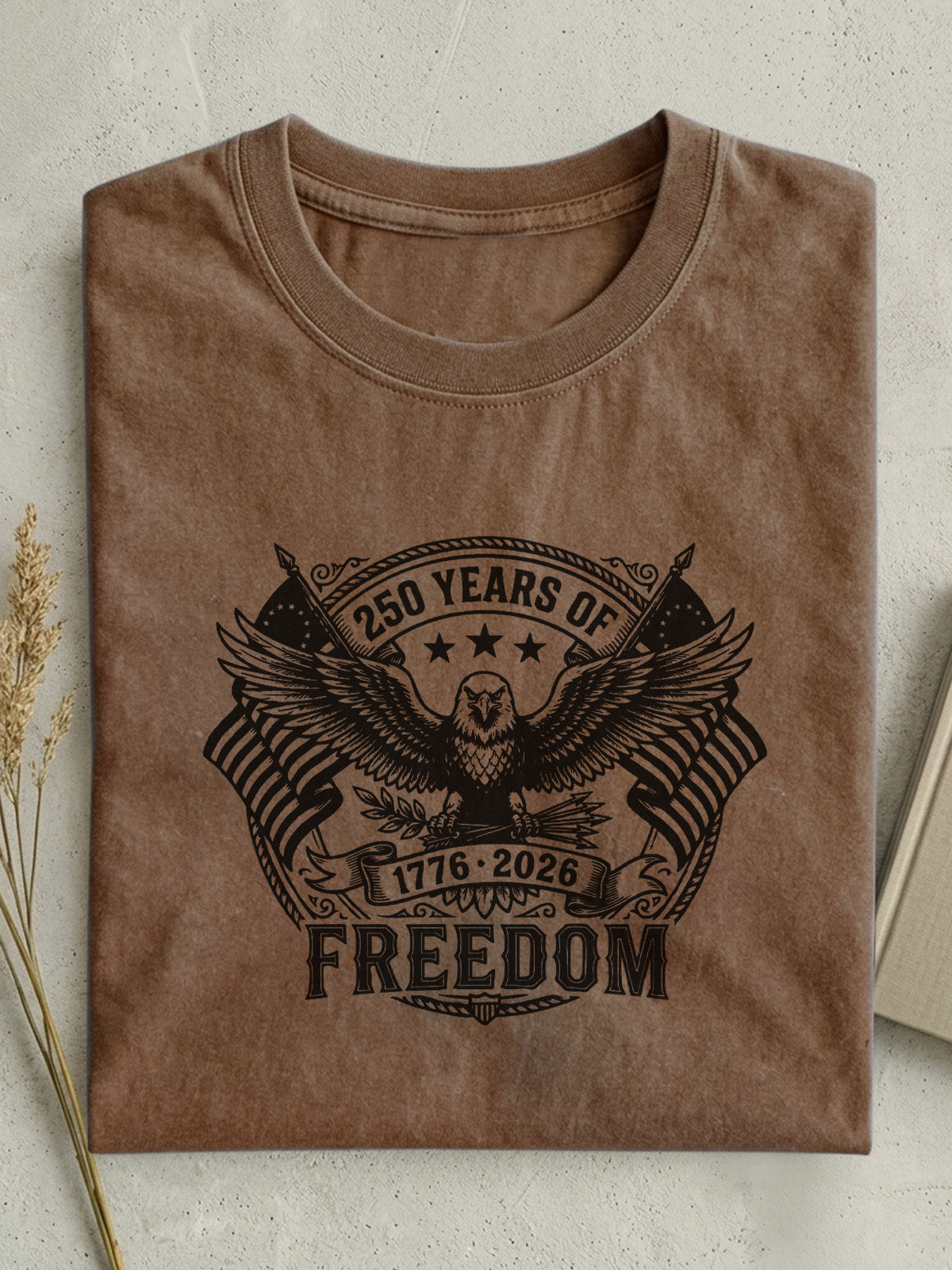 Vintage Usa 250th Anniversary Cotton Short Sleeve T-shirt