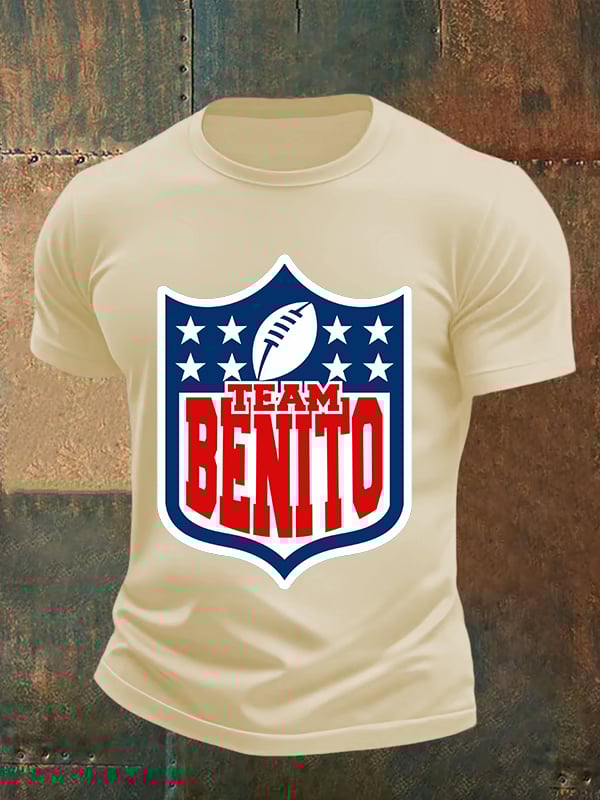 Men's Team Benito Puerto Rico Print Casual Tee