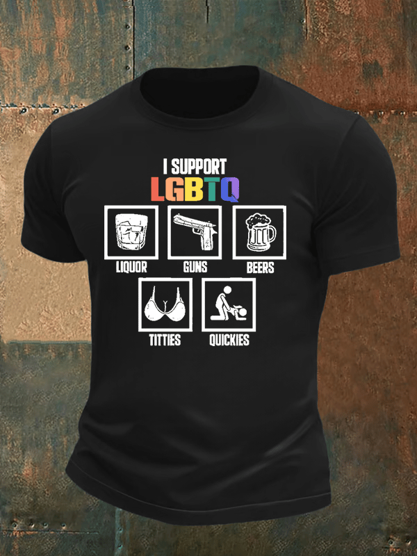 Men's I support LGBTQ Print T-shirt