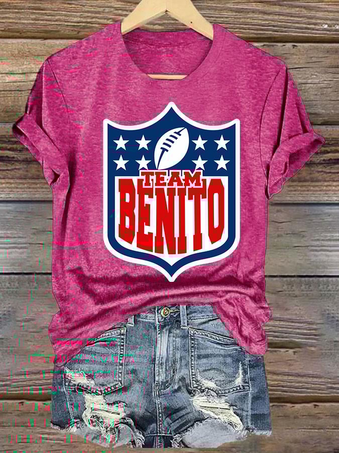 Women's Team Benito Puerto Rico Print Casual Tee