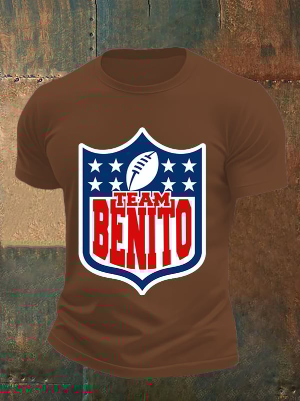 Men's Team Benito Puerto Rico Print Casual Tee