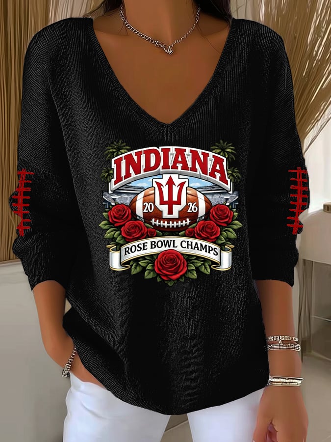 Women's Football Print Sweatshirt