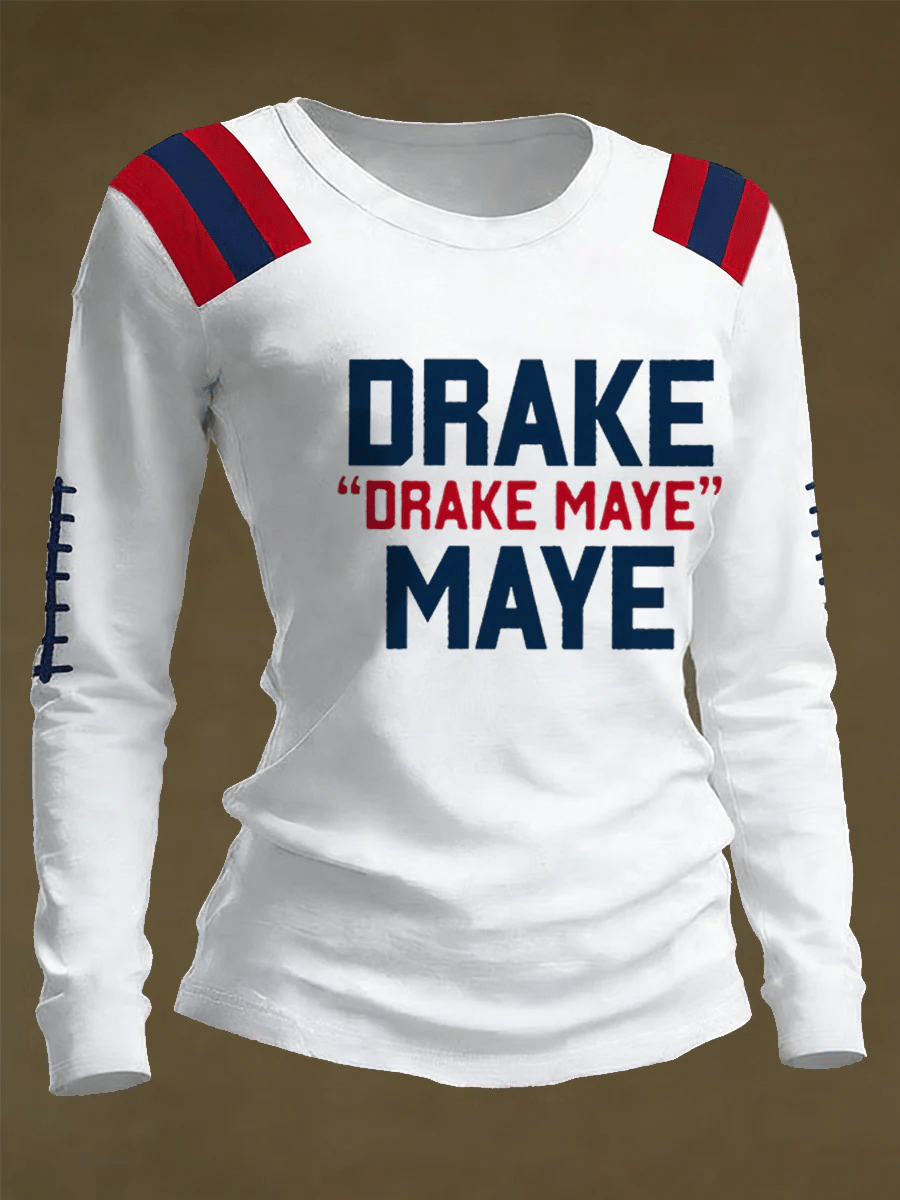 Women's Retro Football Print Shirt