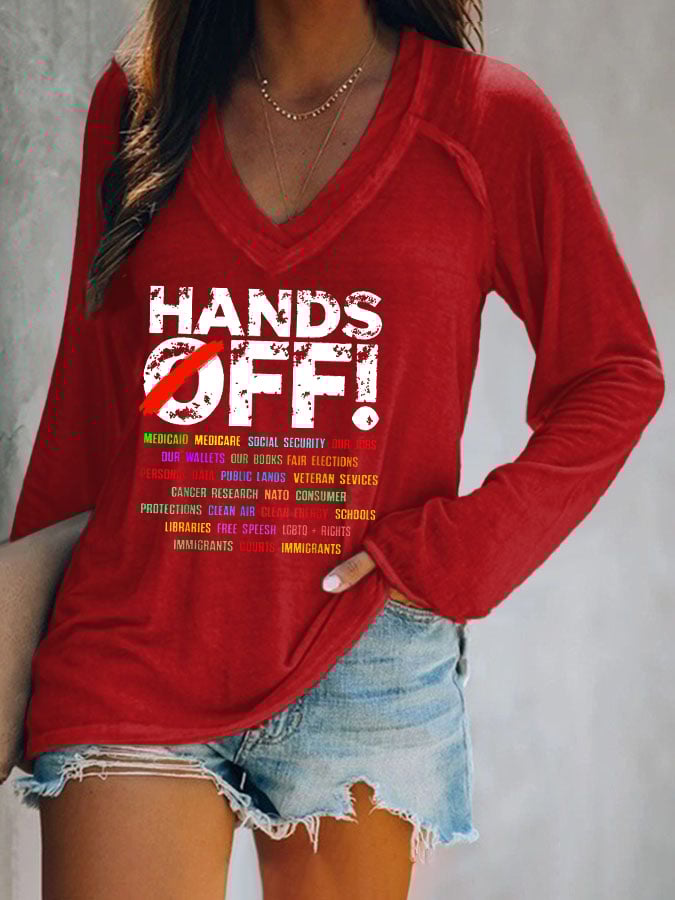 🔥Buy 3 Get 15% Off🔥Women's Hands Off Protest Csasual T-shirt