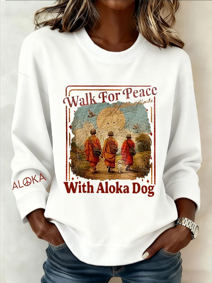 Women's Walk For Peace Art Print Sweatshirt
