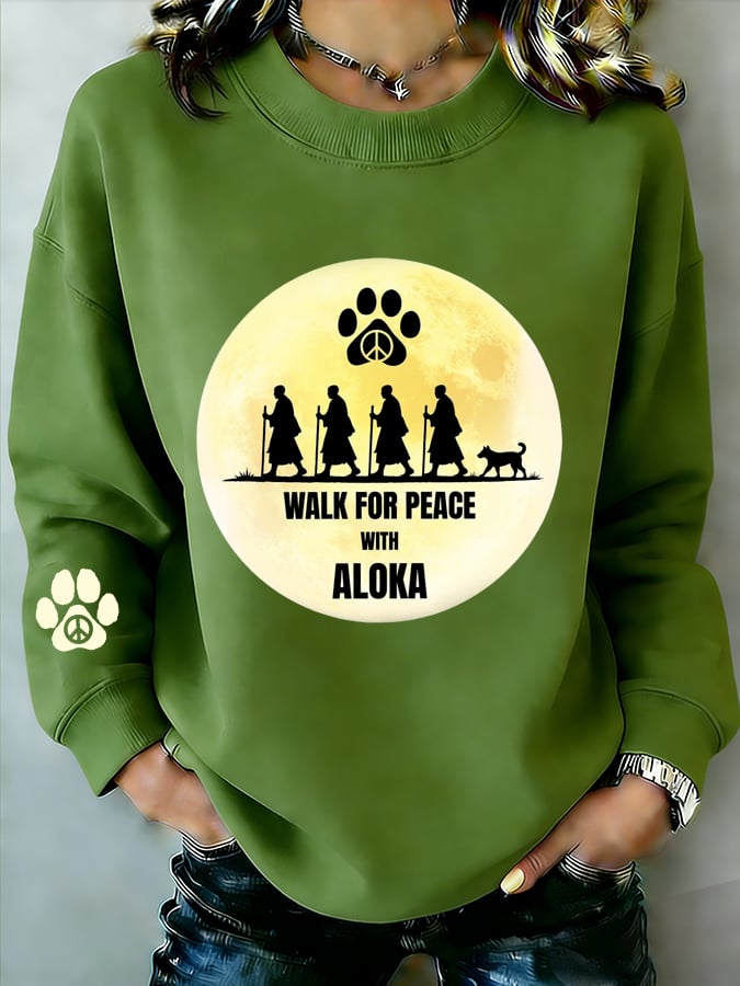 Women's Walk For Peace Art Print Sweatshirt