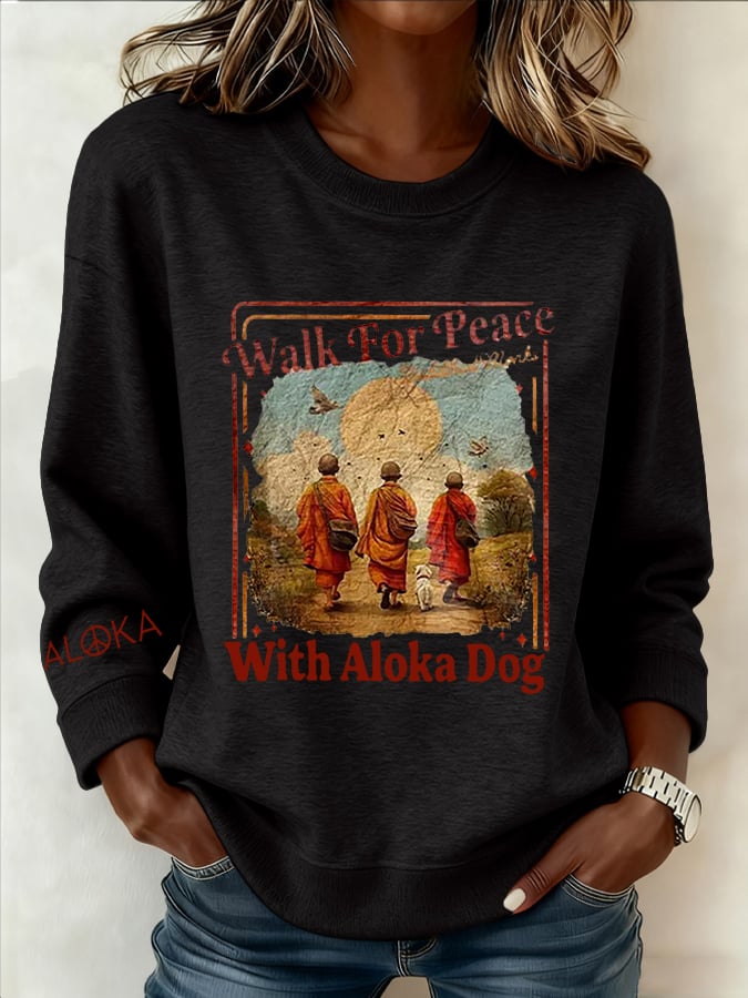 Women's Walk For Peace Art Print Sweatshirt