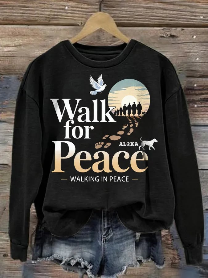 Women's Walk For Peace Art Print Sweatshirt