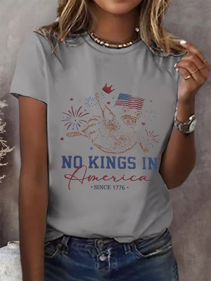 🔥Buy 3 Get 15% Off🔥Women's No King In America Printed T-Shirt