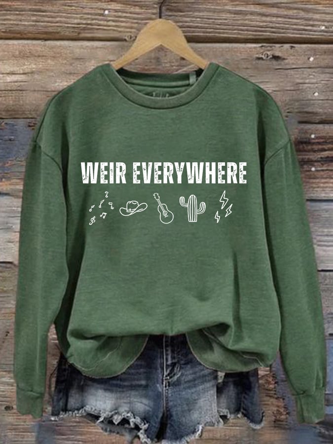 ๐ฅBuy 3 Get 15% Off Women's Vintage Rock Tribute Print Casual Sweatshirt