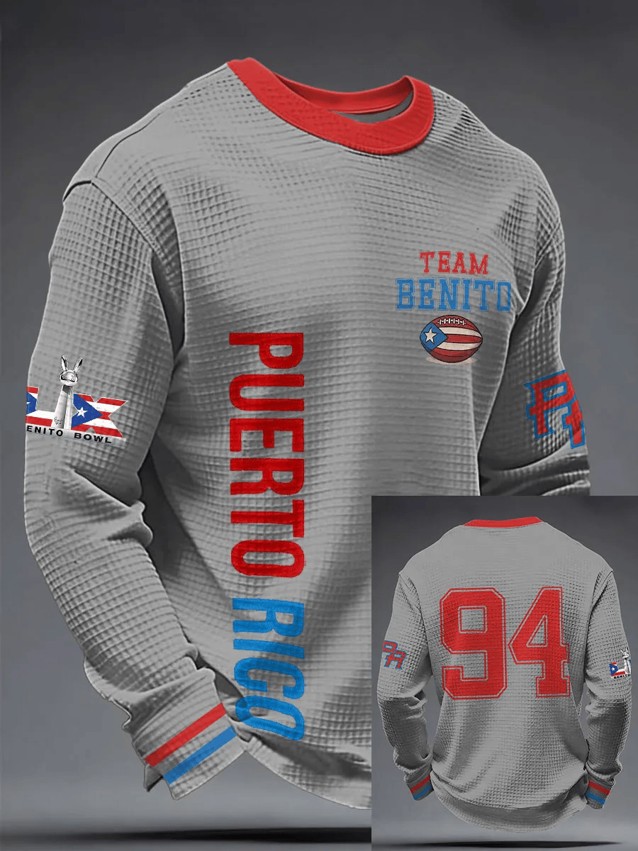 Men's Puerto Rican Rapper Printed Casual Sweatshirt