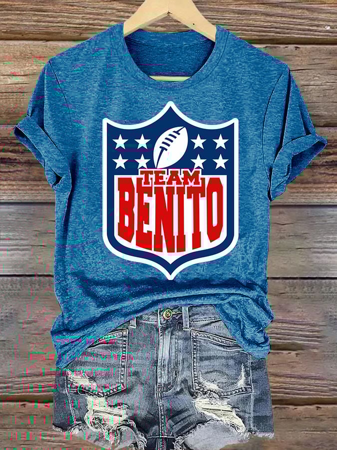 Women's Team Benito Puerto Rico Print Casual Tee