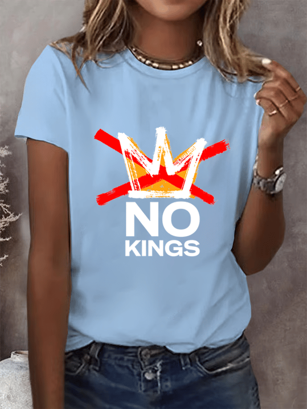 🔥Buy 3 Get 15% Off Women's America has No Kings Printed Casual T-Shirt