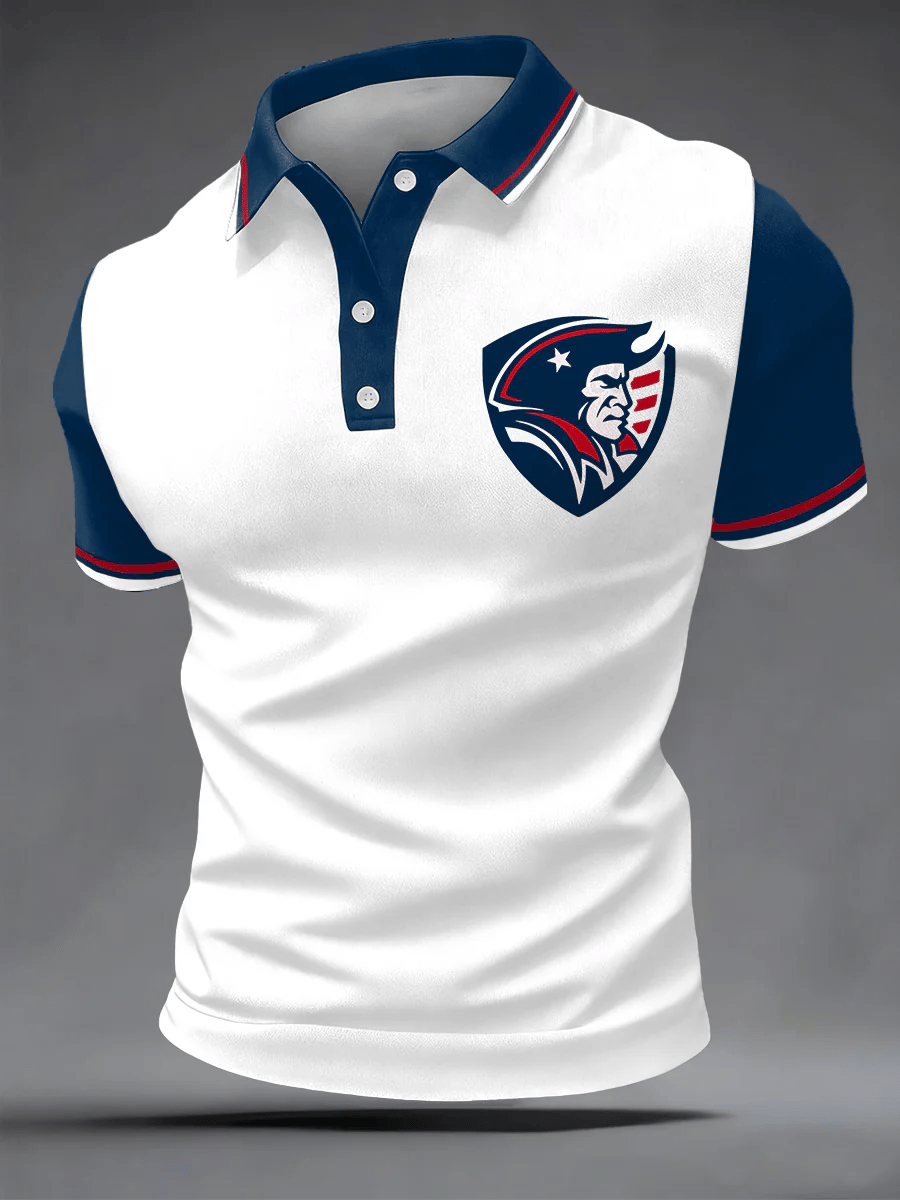 Men's Football Print Polo Shirt
