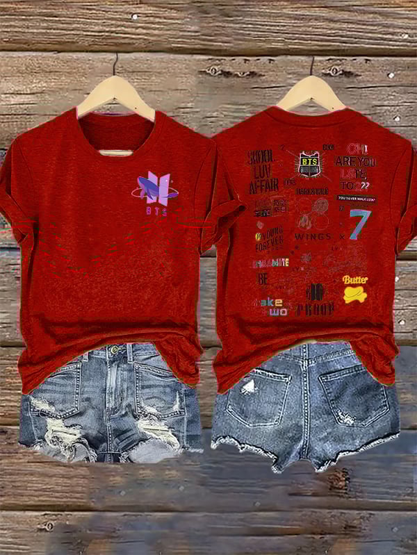 🔥Buy 3 Get 15% Off🔥Women's K-pop Print Casual T-Shirt