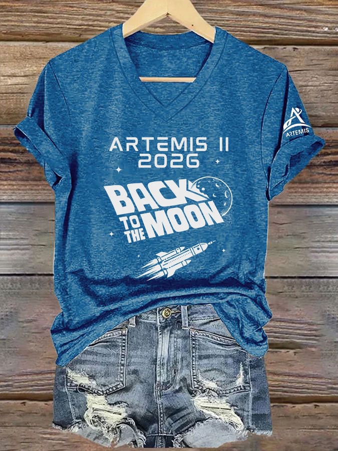 Women's Artemis II Print Casual T-Shirt