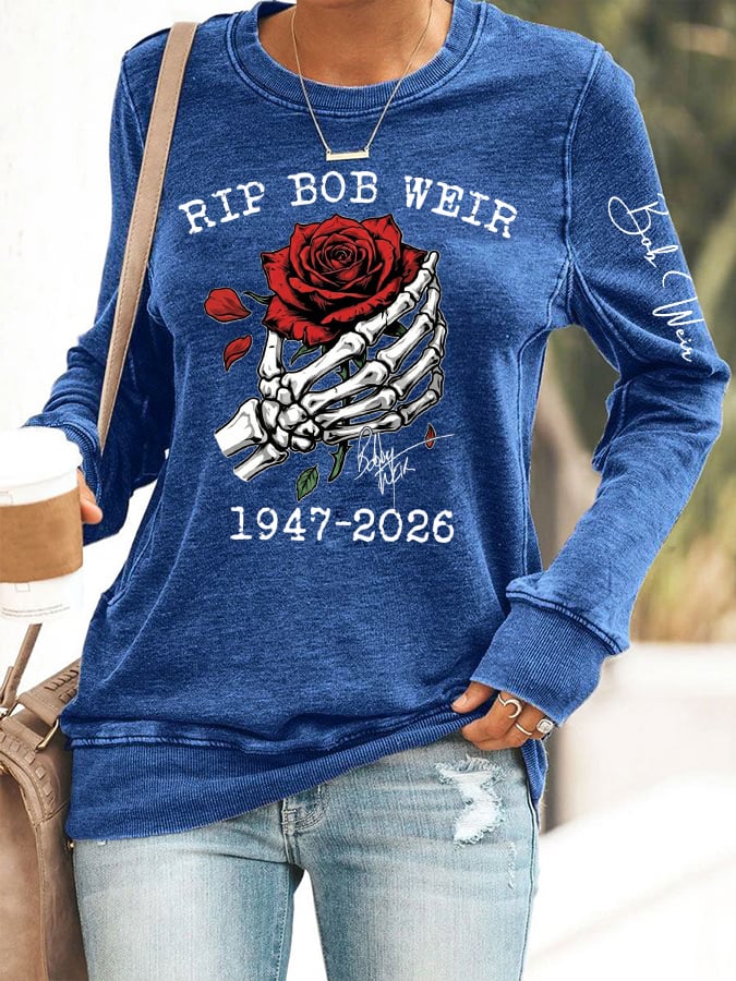 🔥Buy 3 Get 15% Off Women's Vintage Rock Tribute Print Casual Sweatshirt