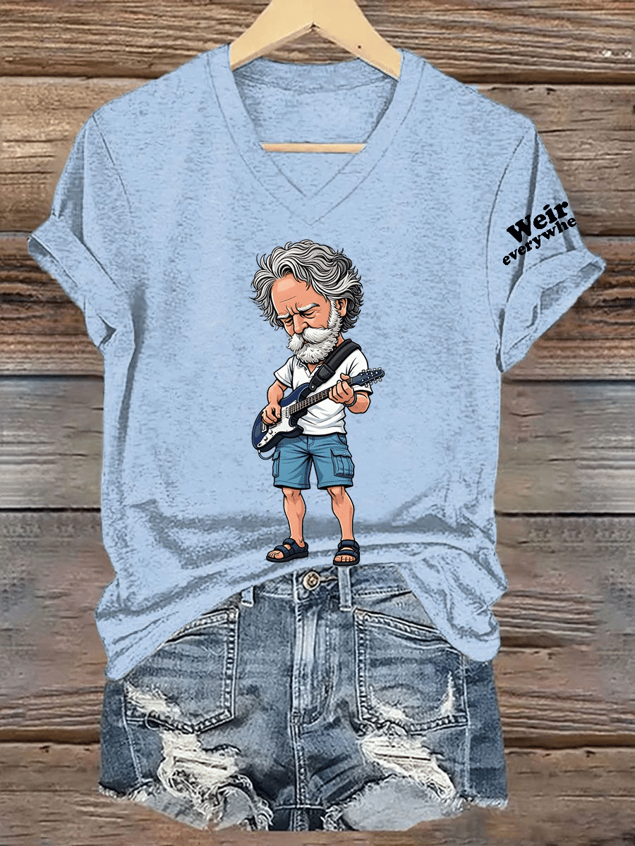 🔥Buy 3 Get 15% Off Women's RIP Bob Weir Weir Everywhere Short Sleeve T-Shirt