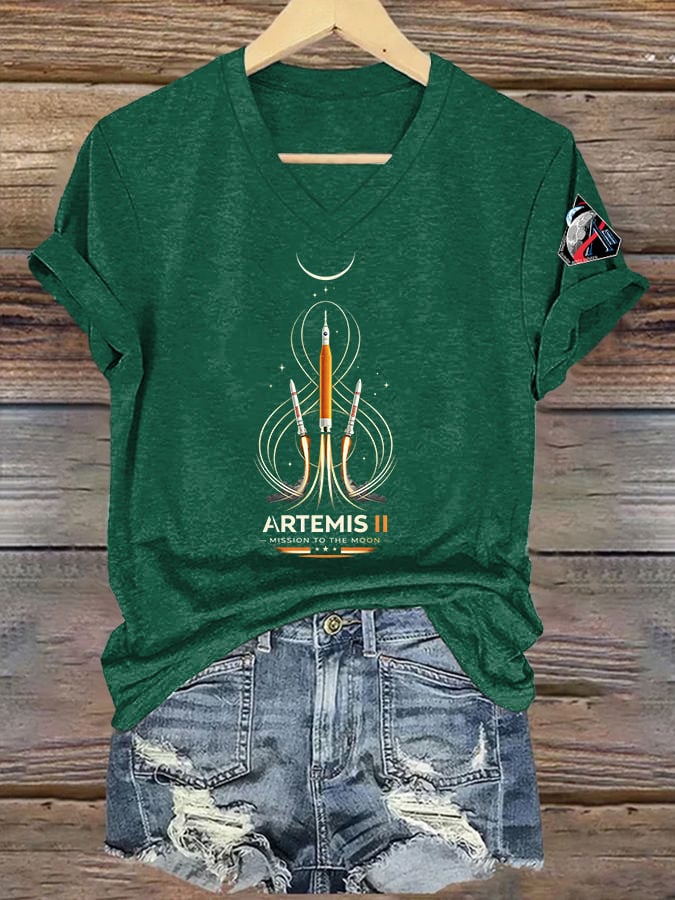 Women's Artemis II Print Casual T-Shirt