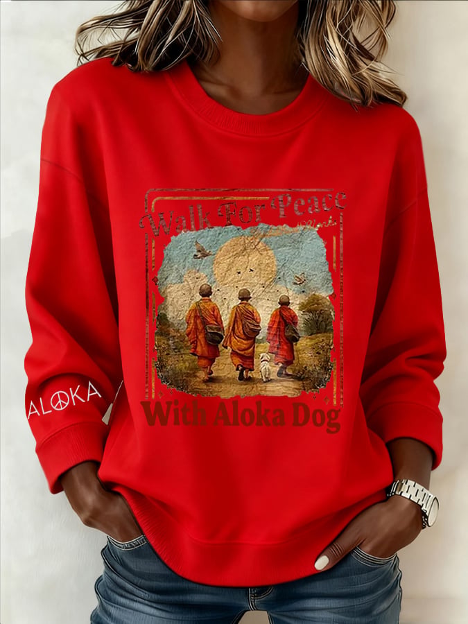 Women's Walk For Peace Art Print Sweatshirt