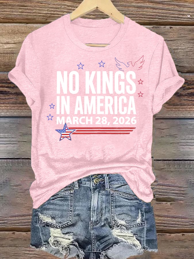 🔥Buy 3 Get 15% Off Women's NO KINGS IN AMERICA Print T-Shirt