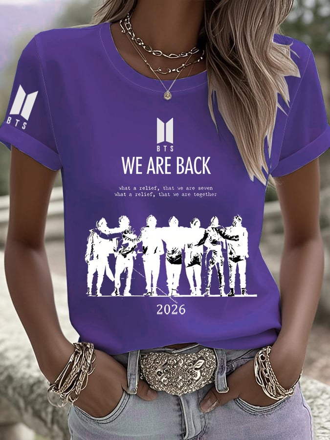 🔥Buy 3 Get 15% Off🔥Women'S 2026 Bts Comeback Art Print T-Shirt