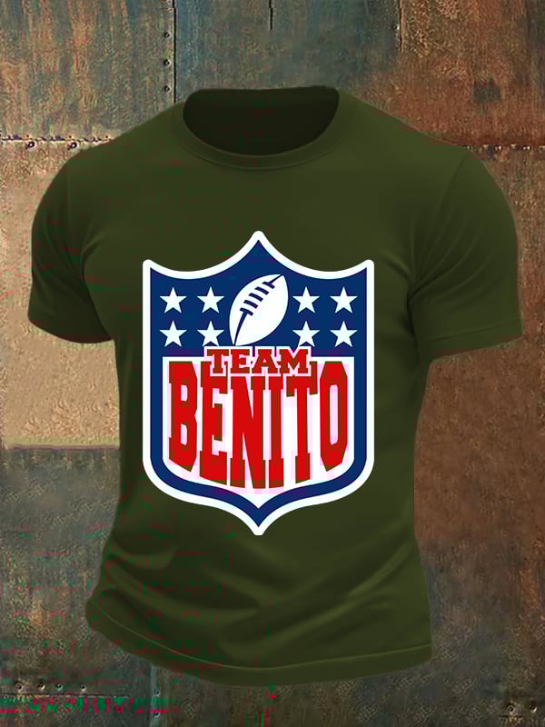 Men's Team Benito Puerto Rico Print Casual Tee