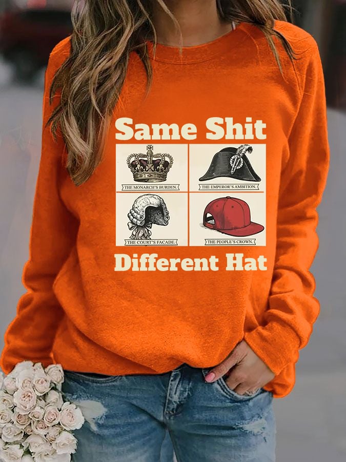 Women's Same Shit Different Hat FDT Print Sweatshirt