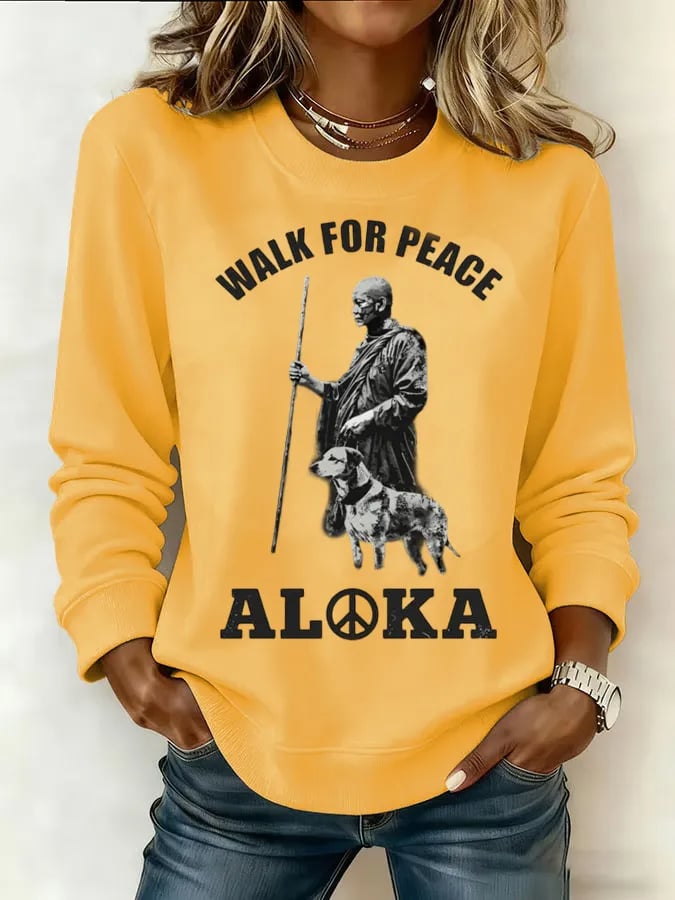 Women's Walk For Peace Art Print Sweatshirt