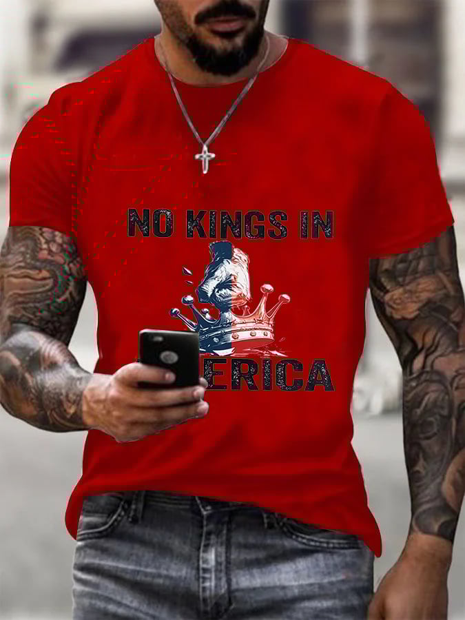 Men's No Kings In America Print T-shirt