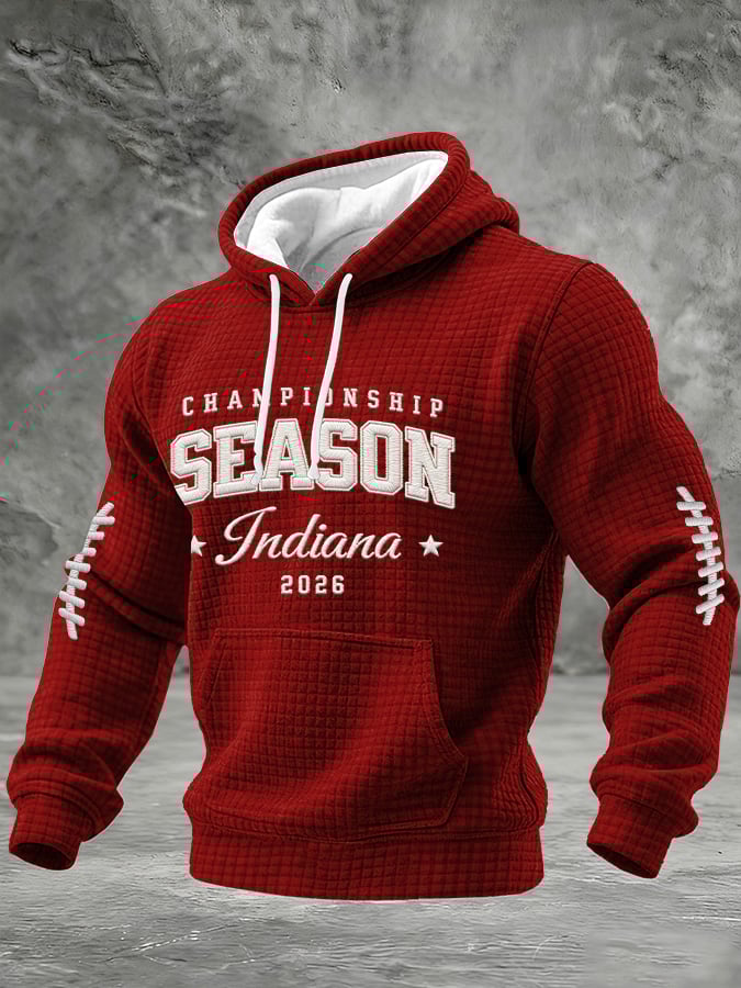Men's Football Printed Casual Hoodie