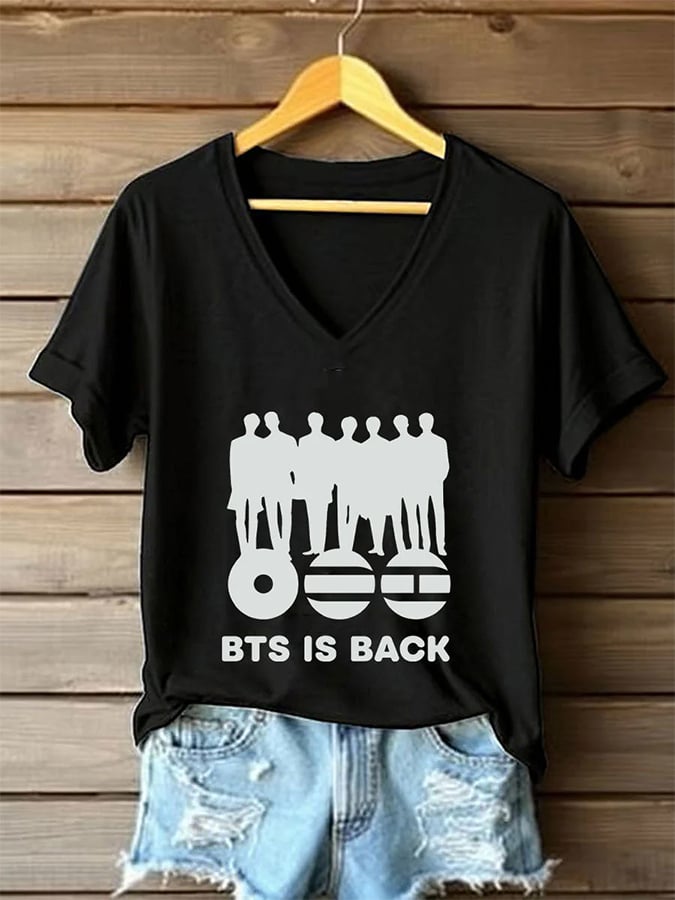 🔥Buy 3 Get 15% Off🔥Women's BTS lovers Printed short-sleeved T-shirt