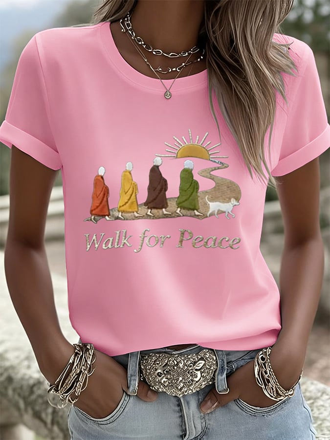 Women's Walk For Peace Art Print T-Shirt