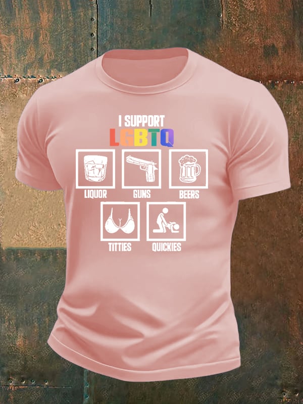 Men's I support LGBTQ Print T-shirt