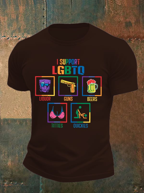 Men's I support LGBTQ Print T-shirt