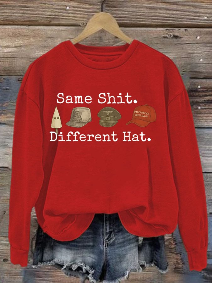 Women's Same shit Different costume Print Sweater