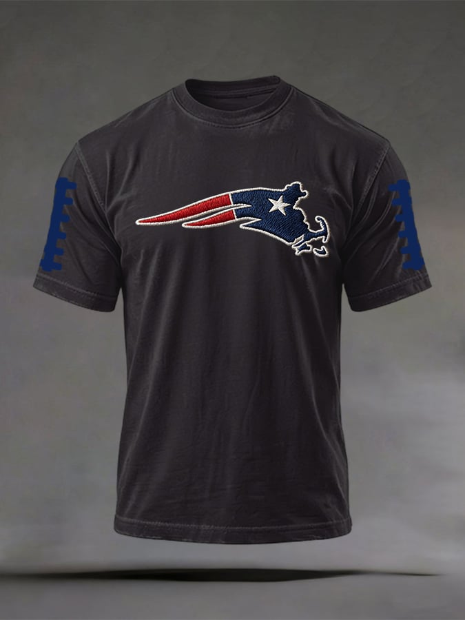 Men's Football Print Casual Short-Sleeved T-Shirt