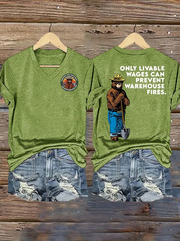 Women's Retro Resist Save The Forest Service Print T-Shirt